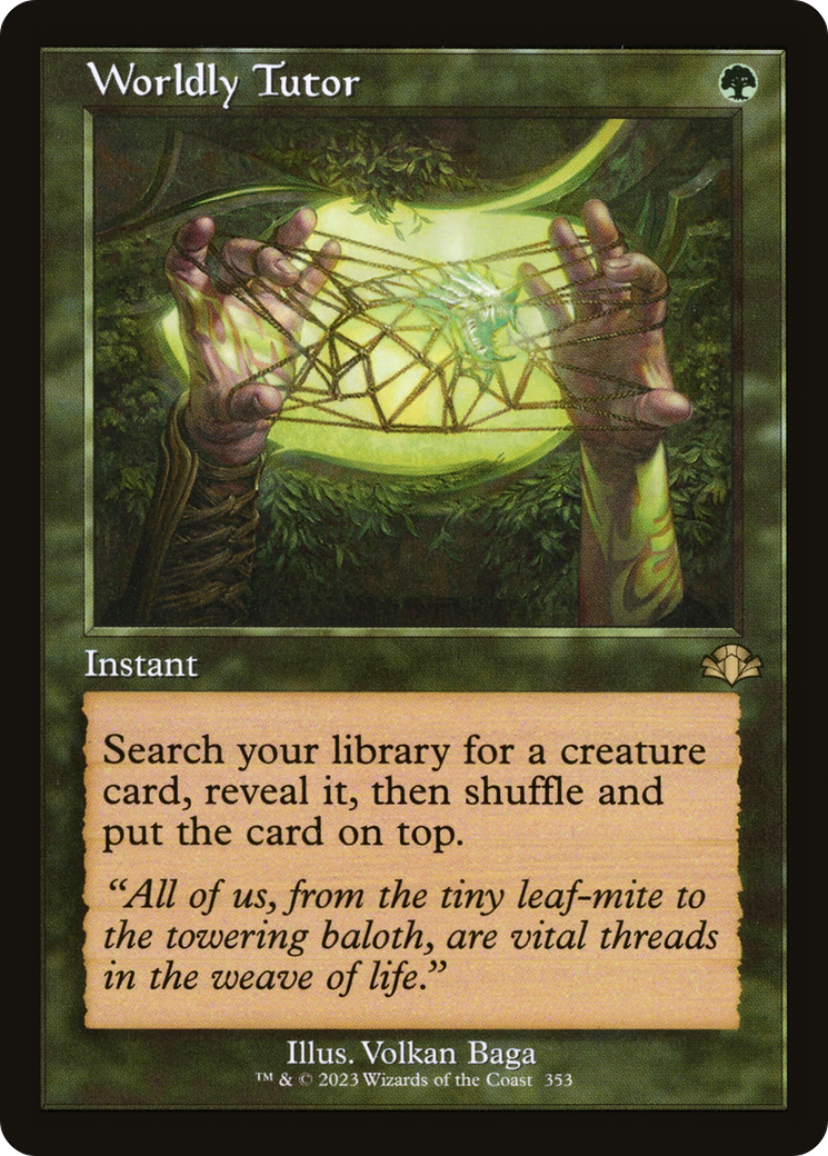 Worldly Tutor (DMR-353) - [Dominaria Remastered] Foil