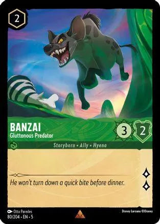 Banzai - Gluttonous Predator (80/204) Cold Foil - Shimmering Skies - Emmett's ToyStop