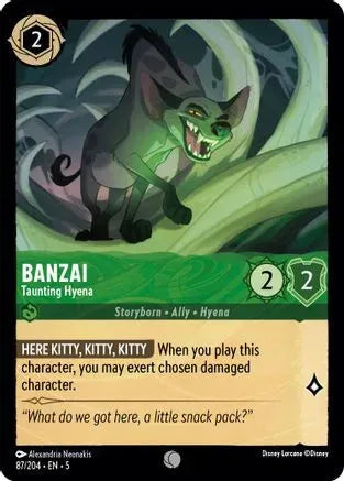 Banzai - Taunting Hyena (87/204) Cold Foil - Shimmering Skies - Emmett's ToyStop