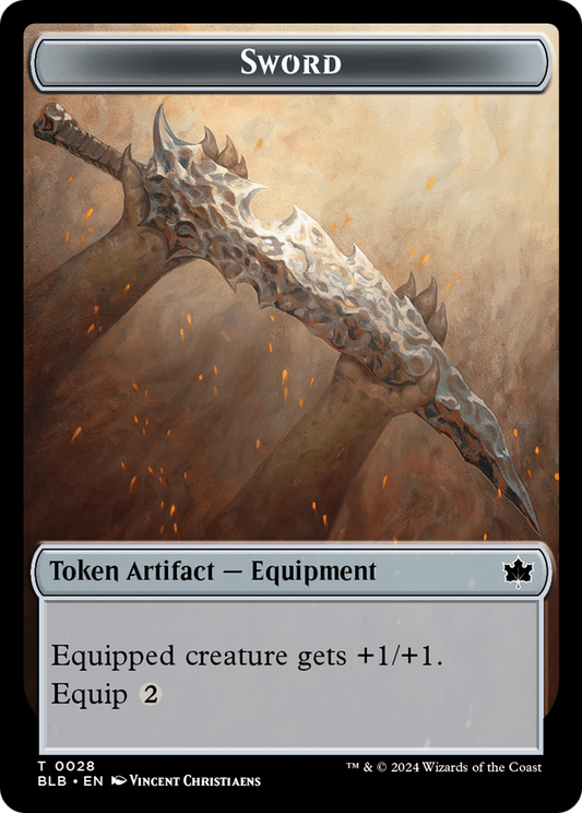 Sword (TBLB-028) - [Bloomburrow Tokens]