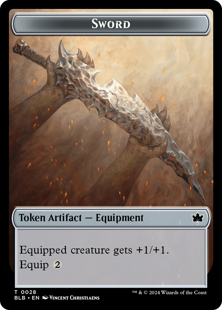 Sword (TBLB-028) - [Bloomburrow Tokens] Foil