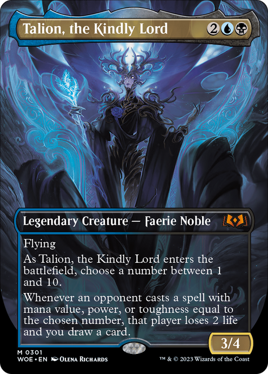 Talion, the Kindly Lord (Borderless) (WOE-301) - [Wilds of Eldraine] (Borderless) Foil