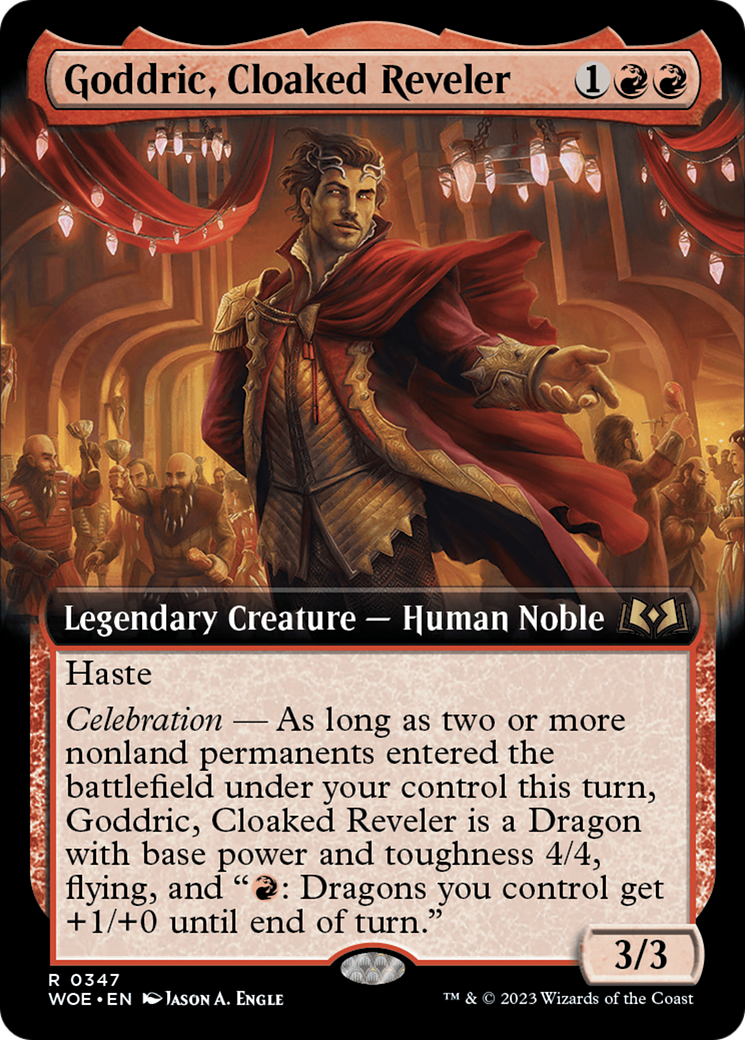 Goddric, Cloaked Reveler (Extended Art) (WOE-347) - [Wilds of Eldraine]: (Extended Art)