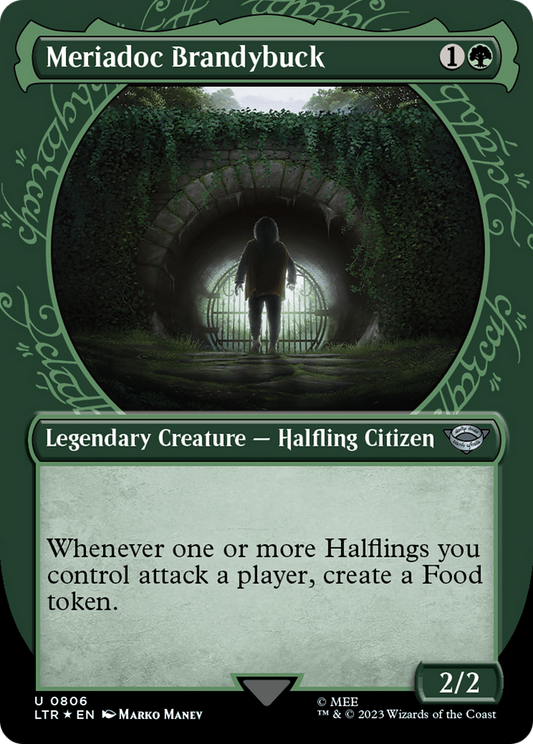 Meriadoc Brandybuck (Showcase) (Surge Foil) [Le Seigneur des Anneaux : Contes de la Terre du Milieu] 
