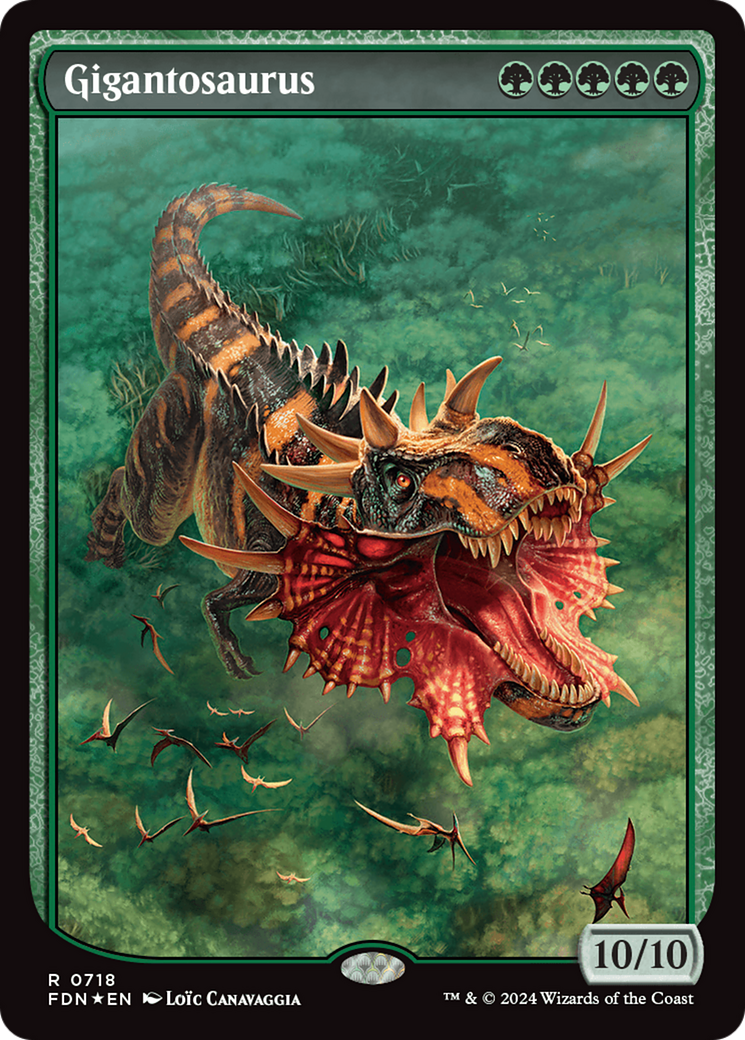 Gigantosaurus (FDN-718) - [Foundations]: (Full Art, textless) Foil