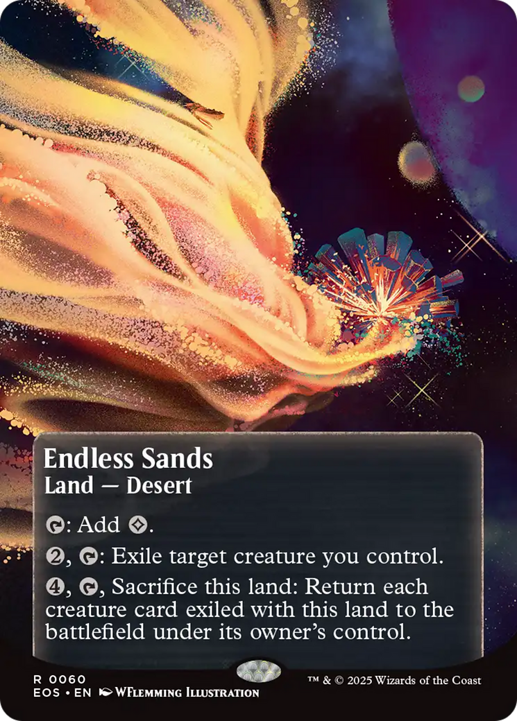 Endless Sands (0060) (Borderless) (Galaxy Foil) (EOS-060) - [Edge of Eternities: Stellar Sights] Foil