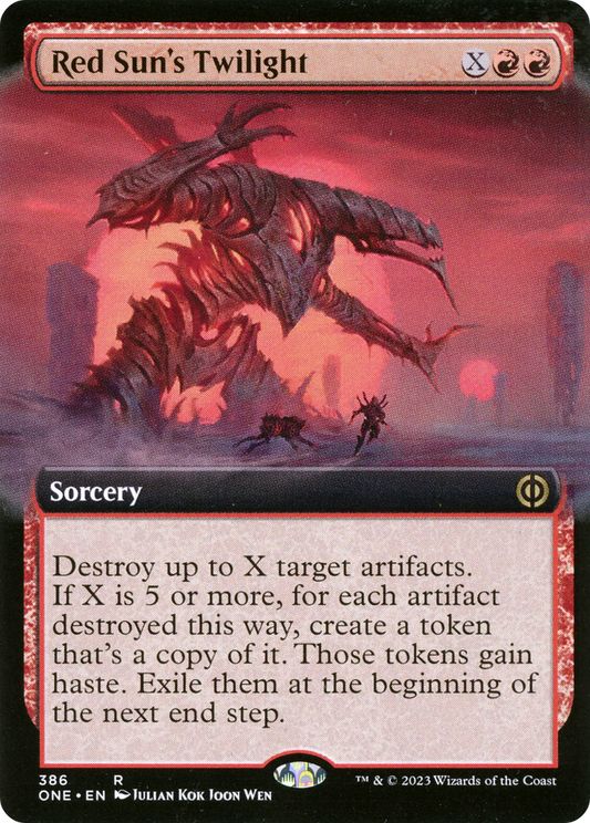Red Sun's Twilight (ONE-386) - [Phyrexia: All Will Be One]: (Extended Art) Foil