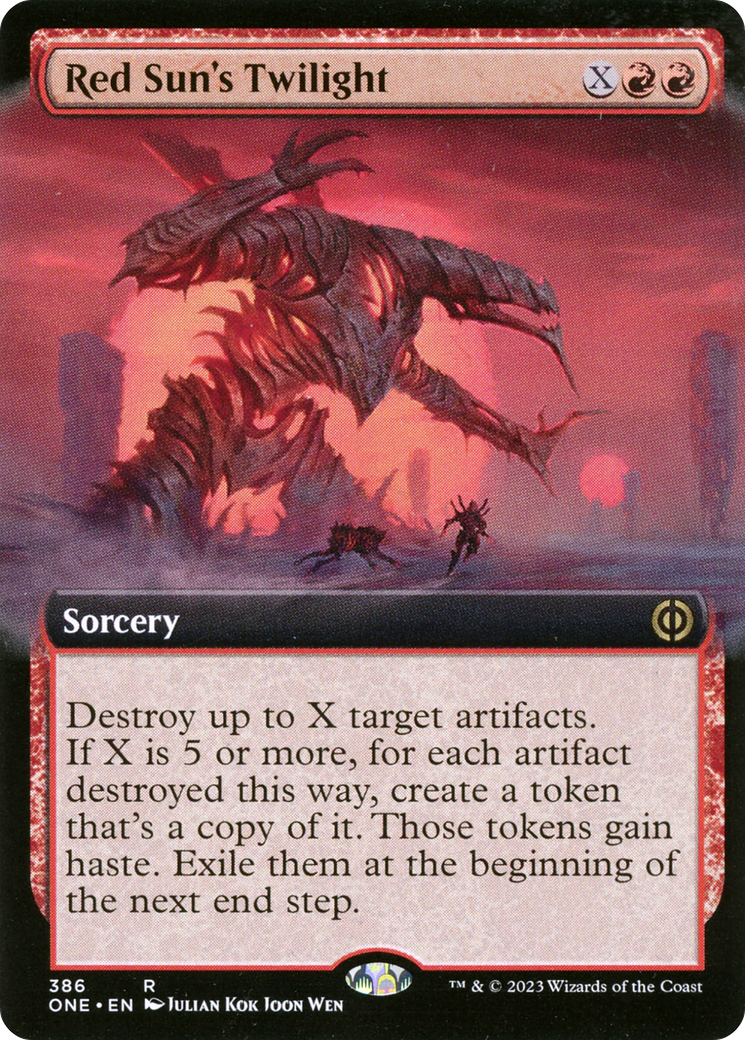 Red Sun's Twilight (ONE-386) - [Phyrexia: All Will Be One]: (Extended Art)