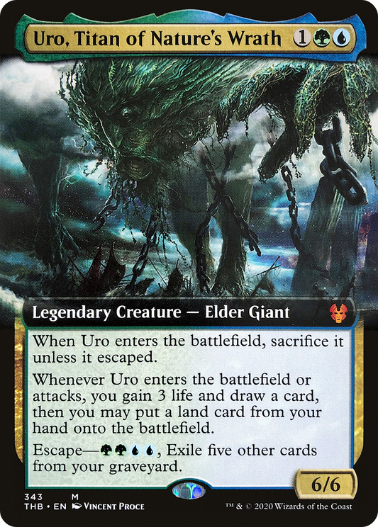 Uro, Titan of Nature's Wrath (THB-343) - [Theros Beyond Death]: (Extended Art) Foil