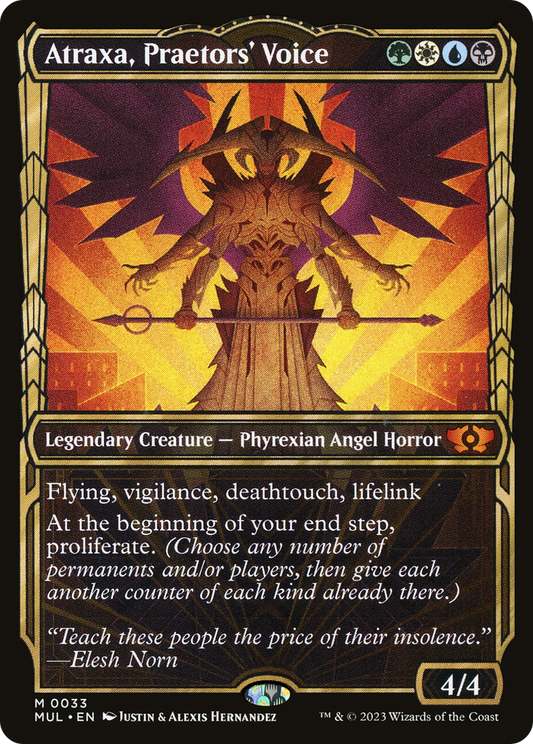 Atraxa, Praetors' Voice (MUL-033) - [Multiverse Legends]: (Showcase) Foil