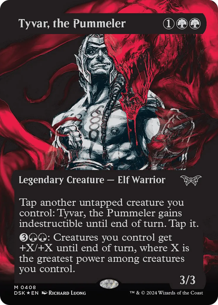 Tyvar, the Pummeler (DSK-408) - [Duskmourn: House of Horror]: (Showcase) (Borderless) Foil