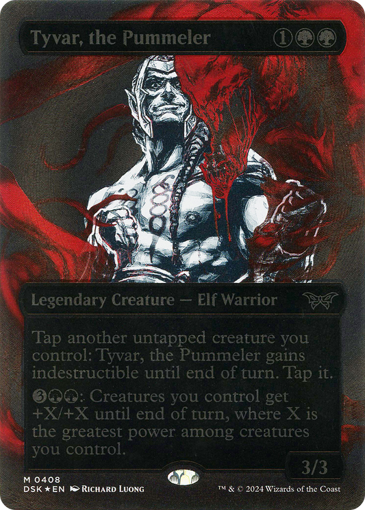 Tyvar, the Pummeler (DSK-408) - [Duskmourn: House of Horror]: (Showcase) (Borderless) Foil