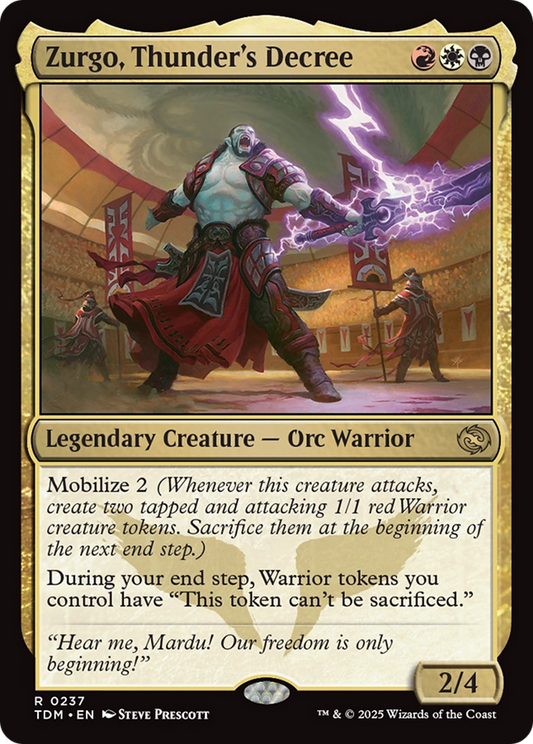 Zurgo, Thunder's Decree (TDM-237) - [Tarkir: Dragonstorm] Foil