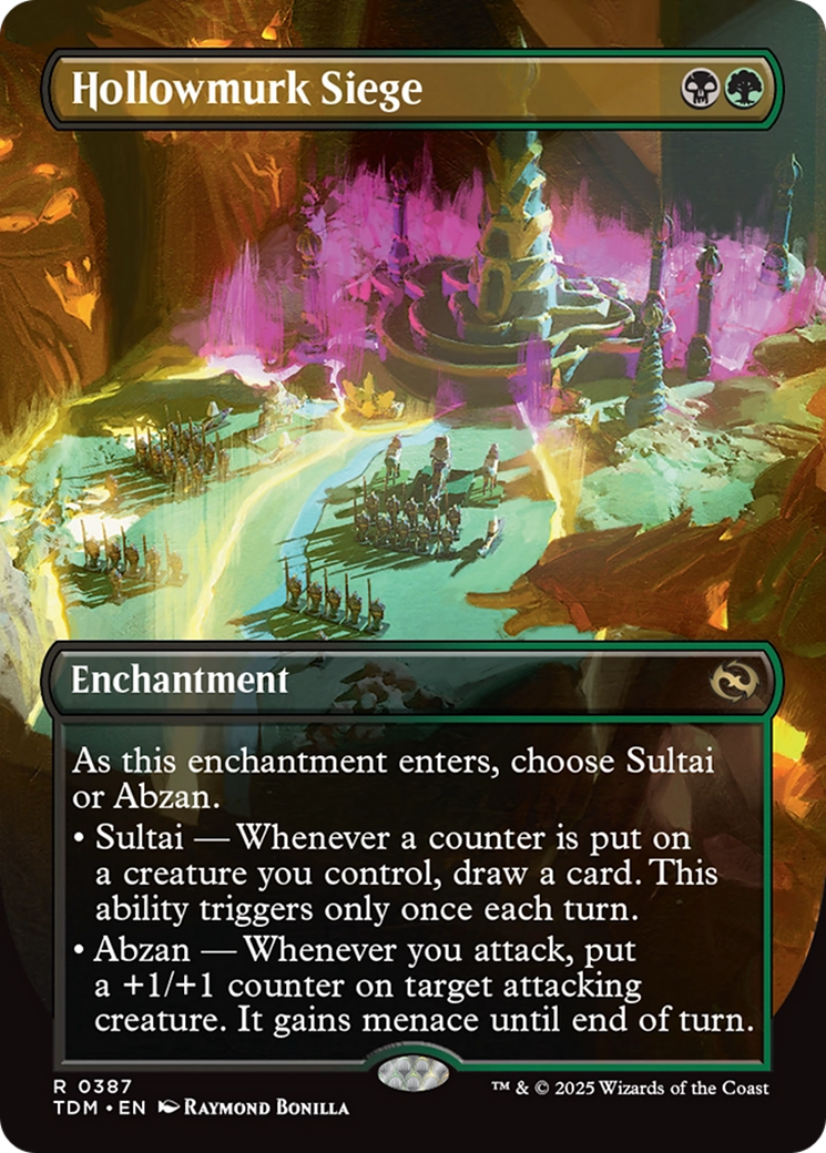 Hollowmurk Siege (Borderless) (TDM-387) - [Tarkir: Dragonstorm]: (enchantment) (Borderless)