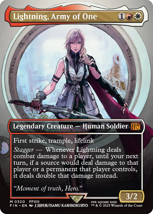 Lightning, Army of One (FIN-320) - [FINAL FANTASY] (Borderless)