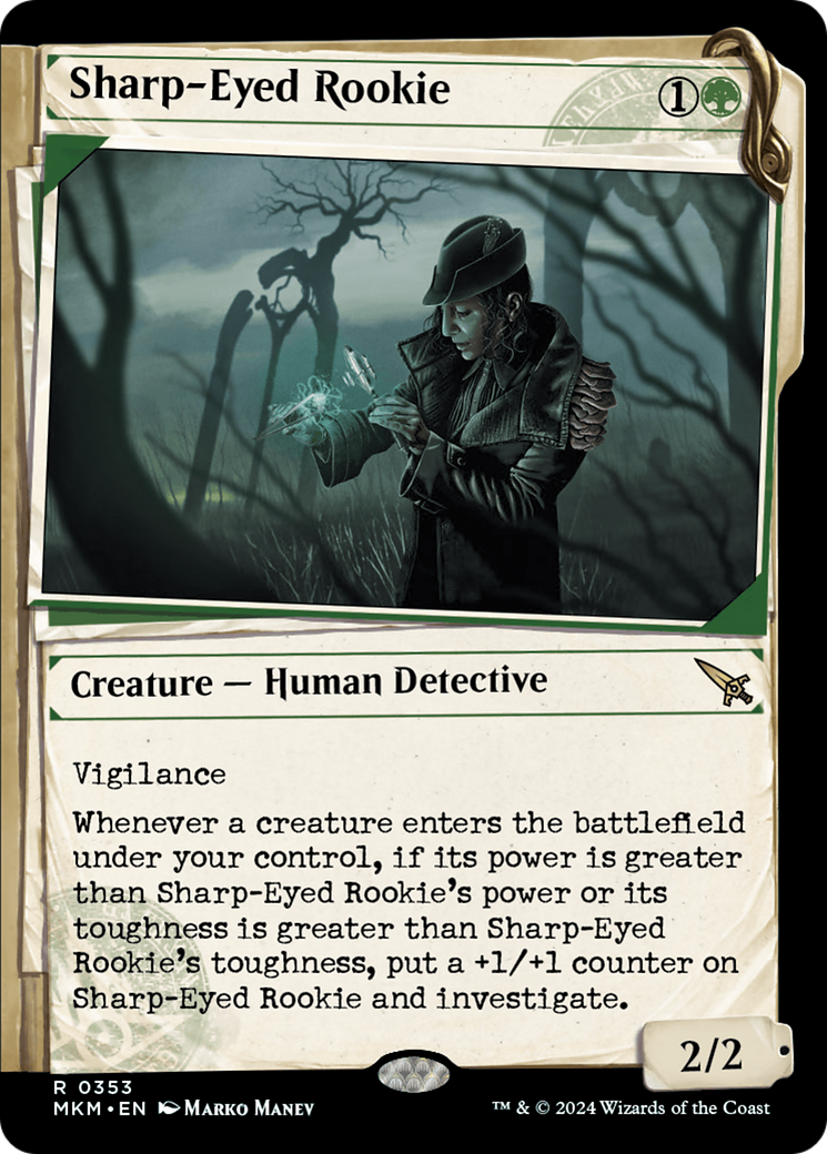 Sharp-Eyed Rookie (MKM-353) - [Murders at Karlov Manor]: (Showcase) Foil