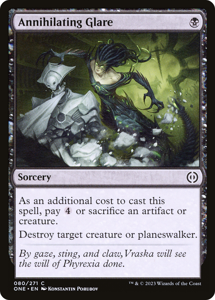 Annihilating Glare (ONE-080) - [Phyrexia: All Will Be One] Foil