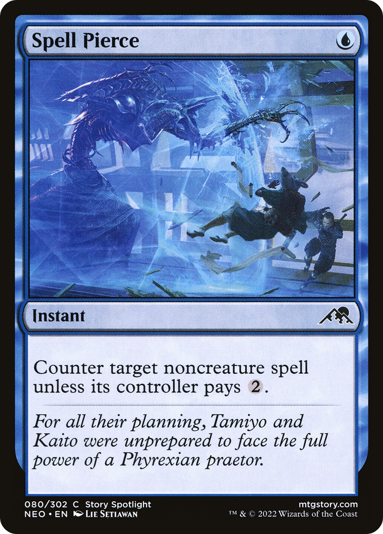 Spell Pierce (NEO-080) - [Kamigawa: Neon Dynasty] Foil