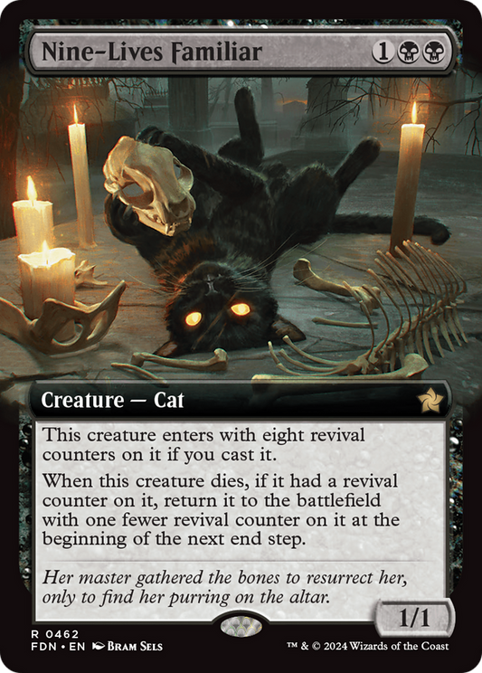 Nine-Lives Familiar (FDN-462) - [Foundations]: (Extended Art) Foil