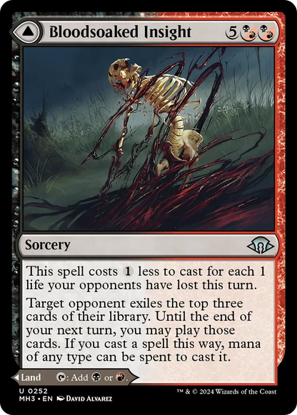 Bloodsoaked Insight // Sanguine Morass (MH3-252) - [Modern Horizons 3] - Emmett's ToyStop