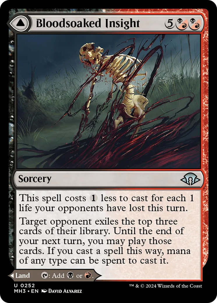 Bloodsoaked Insight // Sanguine Morass (MH3-252) - [Modern Horizons 3] - Emmett's ToyStop