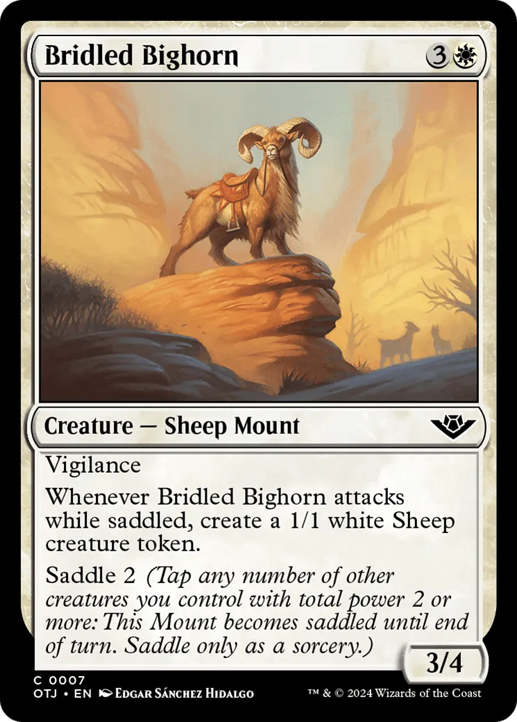 Bridled Bighorn (OTJ-007) - [Outlaws of Thunder Junction] - Emmett's ToyStop