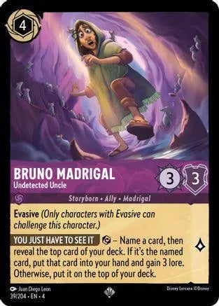 Bruno Madrigal - Undetected Uncle (39/204) Cold Foil - Ursulas Return - Emmett's ToyStop