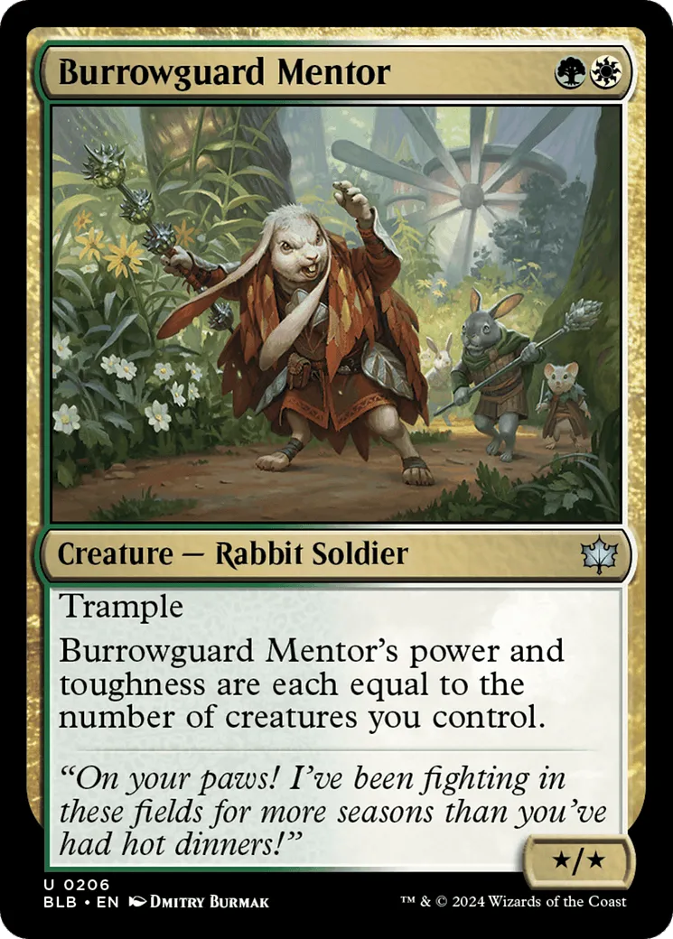 Burrowguard Mentor (BLB-206) - [Bloomburrow] - Emmett's ToyStop