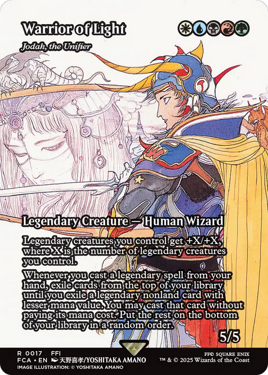 Jodah, the Unifier (FCA-017) - [FINAL FANTASY: Through the Ages] / Warrior of Light (Borderless) Foil