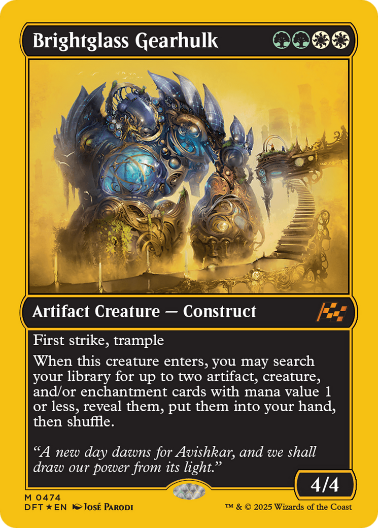 Brightglass Gearhulk (First-Place Foil) (DFT-474) - [Aetherdrift] Foil