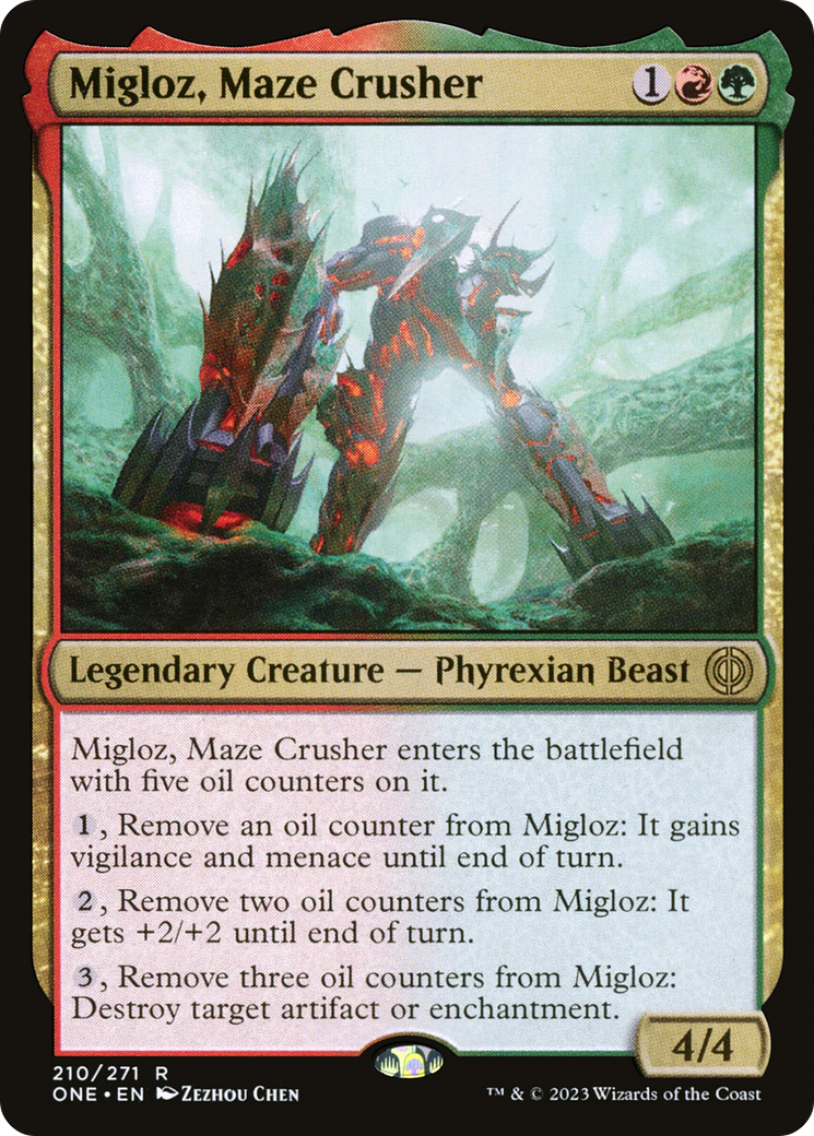 Migloz, Maze Crusher (ONE-210) - [Phyrexia: All Will Be One] Foil