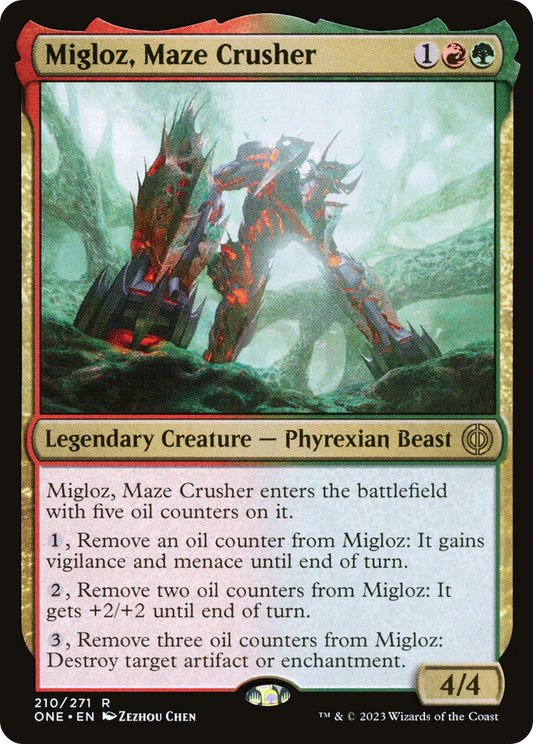 Migloz, Maze Crusher (ONE-210) - [Phyrexia: All Will Be One] Foil