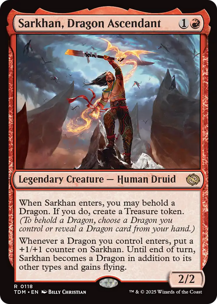 Sarkhan, Dragon Ascendant (TDM-118) - [Tarkir: Dragonstorm] Foil