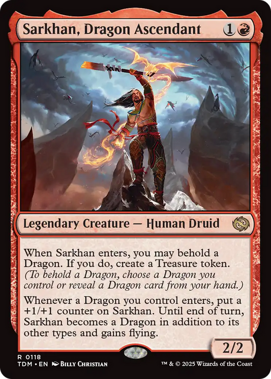 Sarkhan, Dragon Ascendant (TDM-118) - [Tarkir: Dragonstorm] Foil