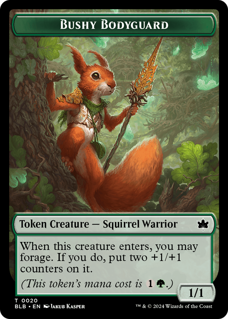 Bushy Bodyguard (TBLB-020) - [Bloomburrow Tokens] Foil