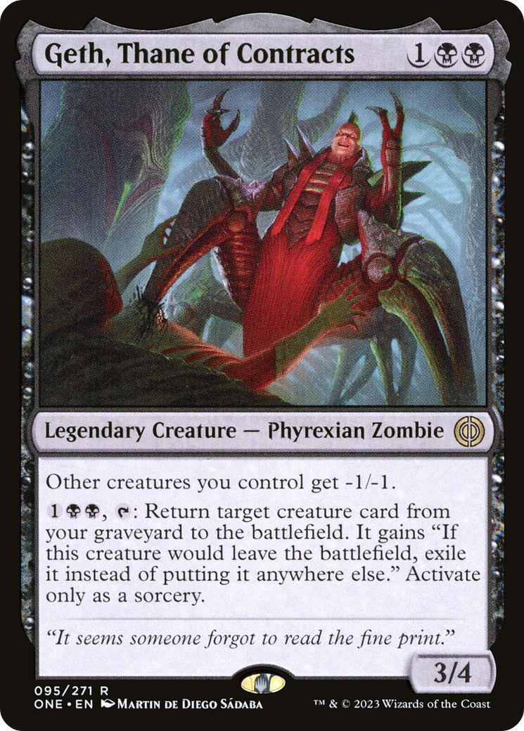 Geth, Thane of Contracts (ONE-095) - [Phyrexia: All Will Be One] Foil
