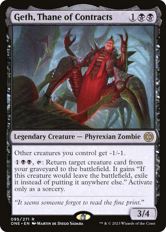 Geth, Thane of Contracts (ONE-095) - [Phyrexia: All Will Be One] Foil