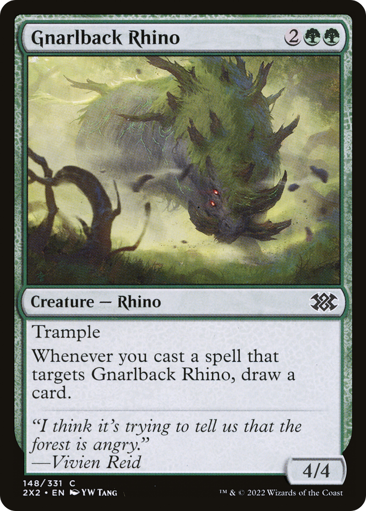 Gnarlback Rhino (2X2-148) - [Double Masters 2022]