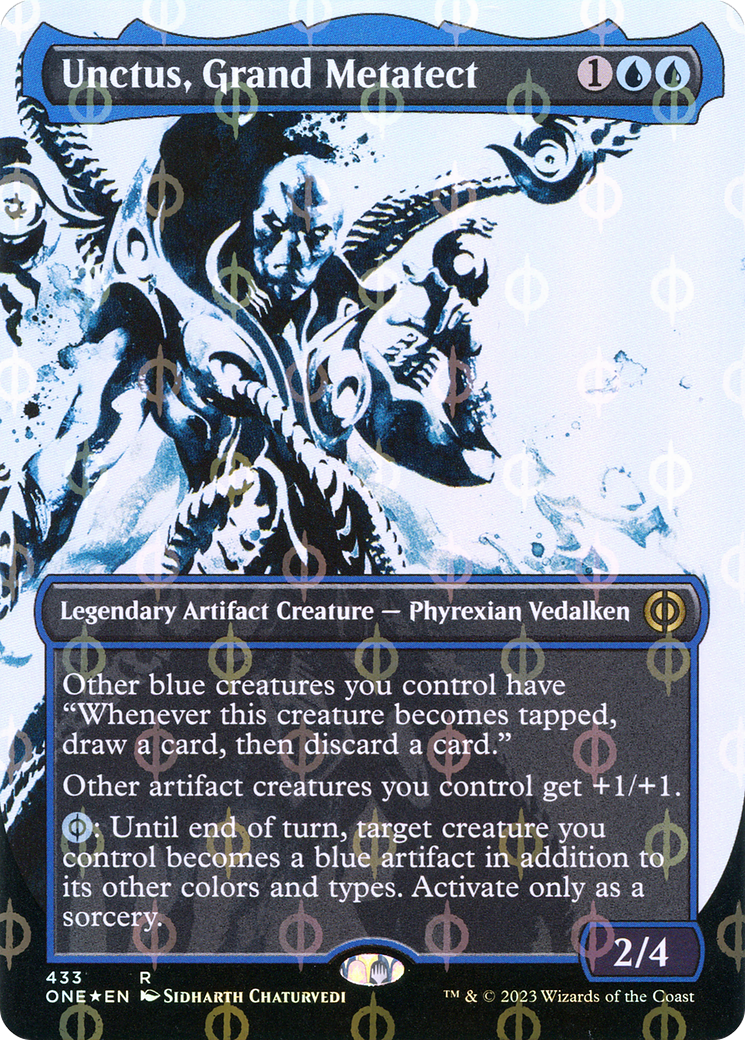 Unctus, Grand Metatect (ONE-433) - [Phyrexia: All Will Be One]: (Showcase) (Borderless) Foil