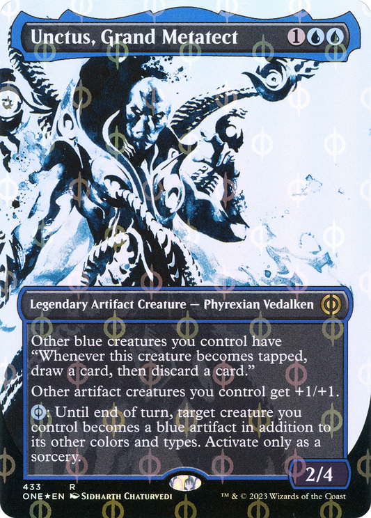 Unctus, Grand Metatect (ONE-433) - [Phyrexia: All Will Be One]: (Showcase) (Borderless) Foil