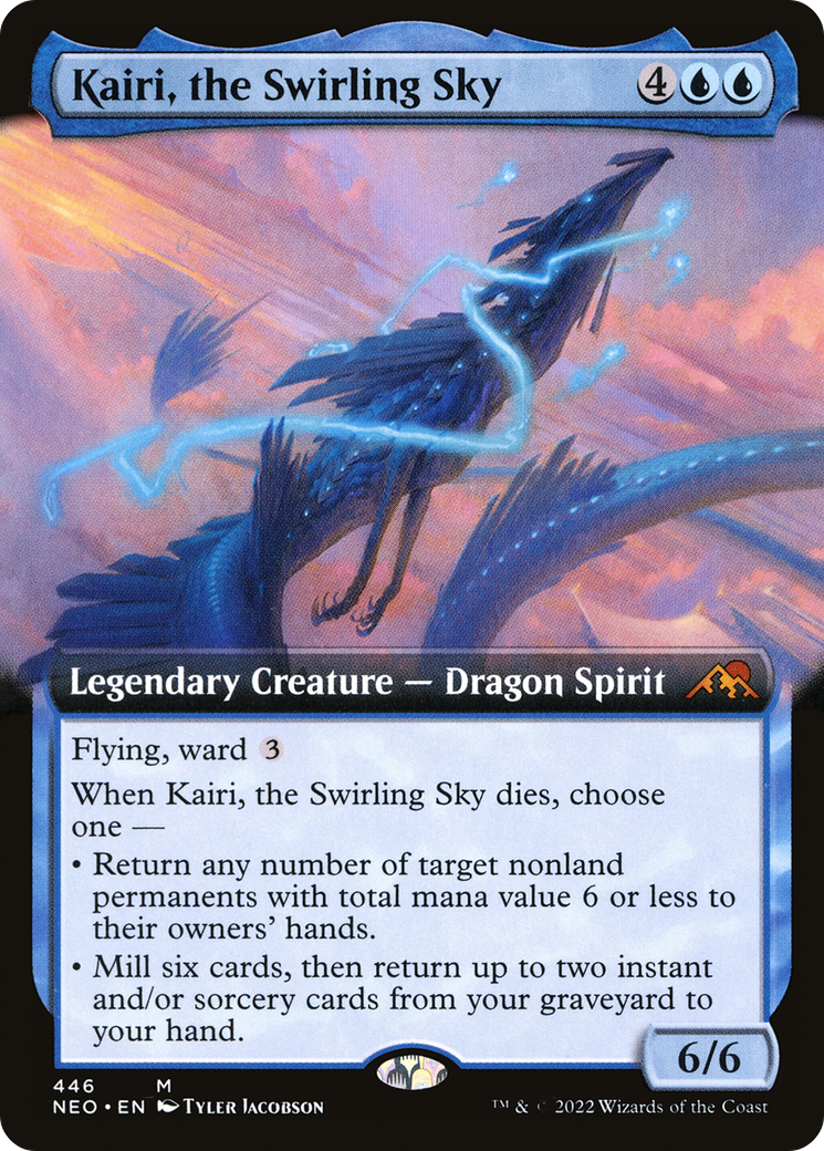 Kairi, the Swirling Sky (NEO-446) - [Kamigawa: Neon Dynasty]: (Extended Art)