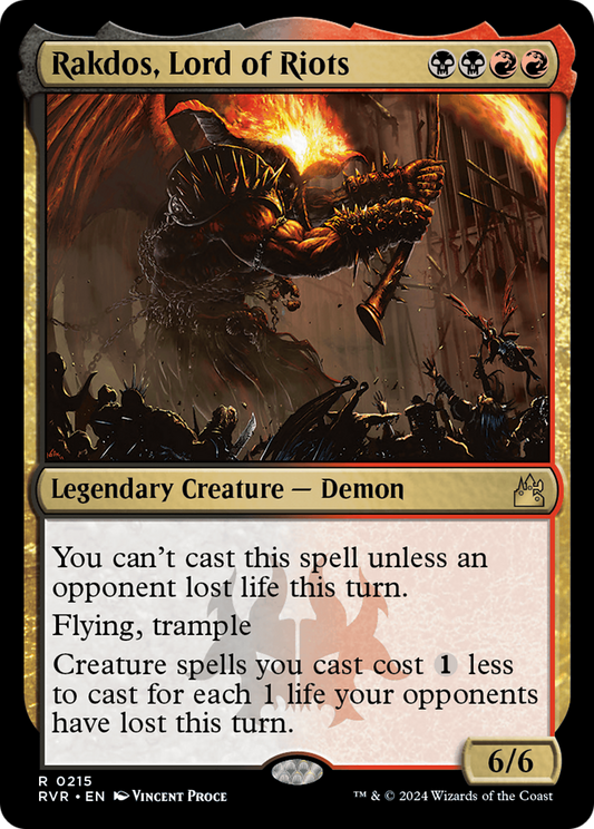 Rakdos, Lord of Riots (RVR-215) - [Ravnica Remastered]