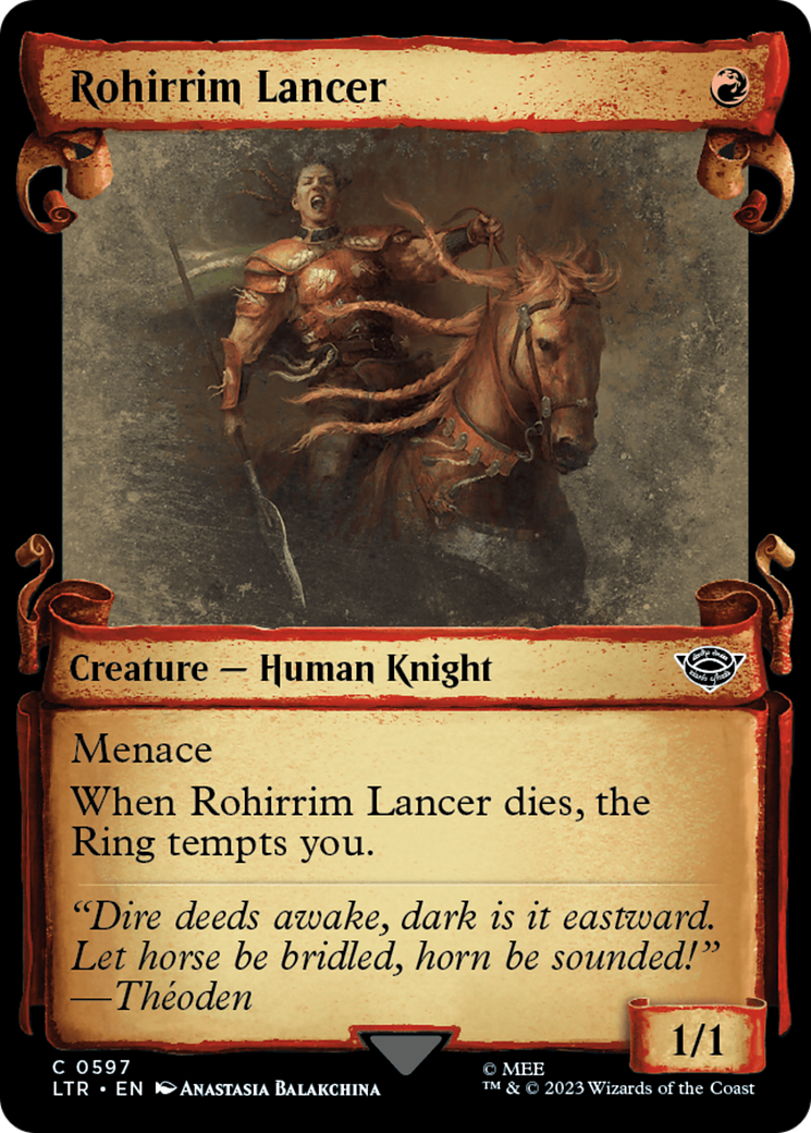 Rohirrim Lancer (LTR-597) - [The Lord of the Rings: Tales of Middle-earth]: (Showcase) Foil