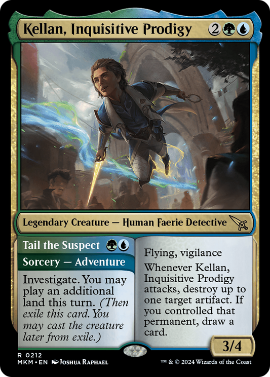 Kellan, Inquisitive Prodigy // Tail the Suspect (MKM-212) - [Murders at Karlov Manor] Foil