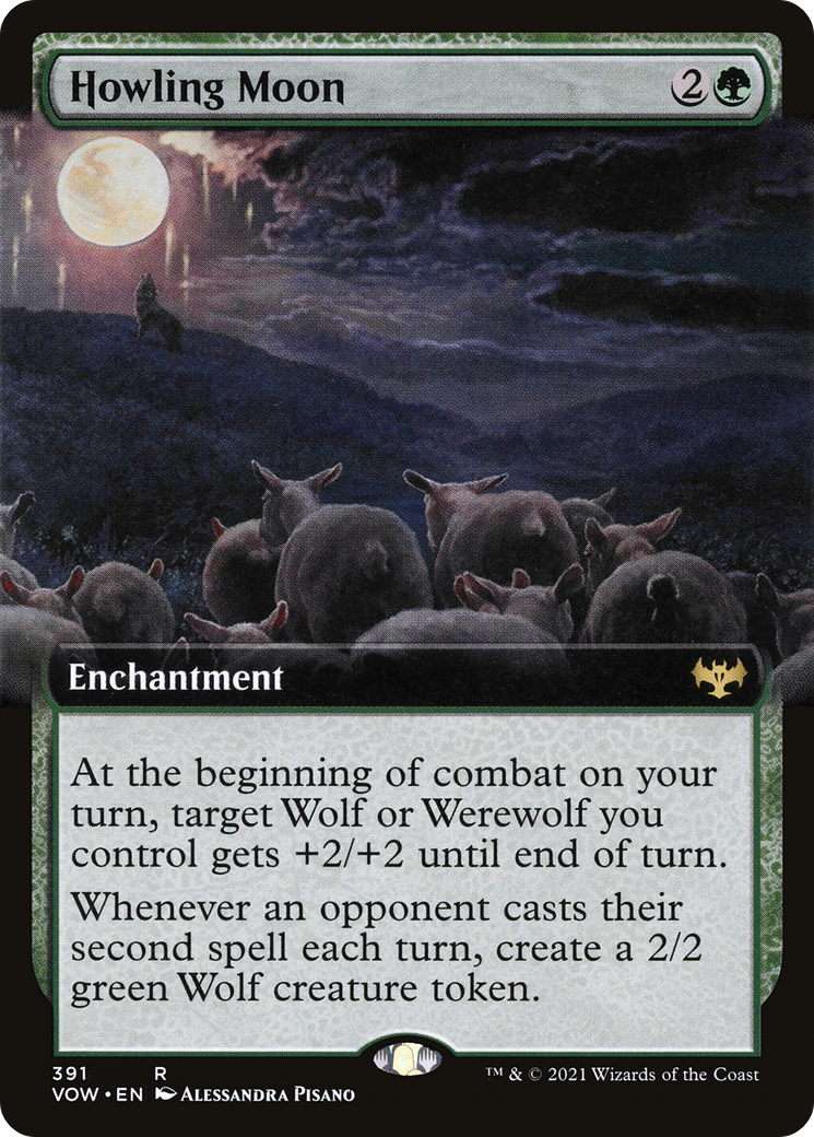 Howling Moon (Extended Art) (VOW-391) - [Innistrad: Crimson Vow]: (Extended Art)