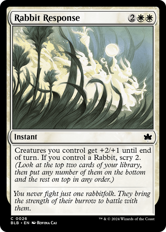 Rabbit Response (BLB-026) - [Bloomburrow] Foil