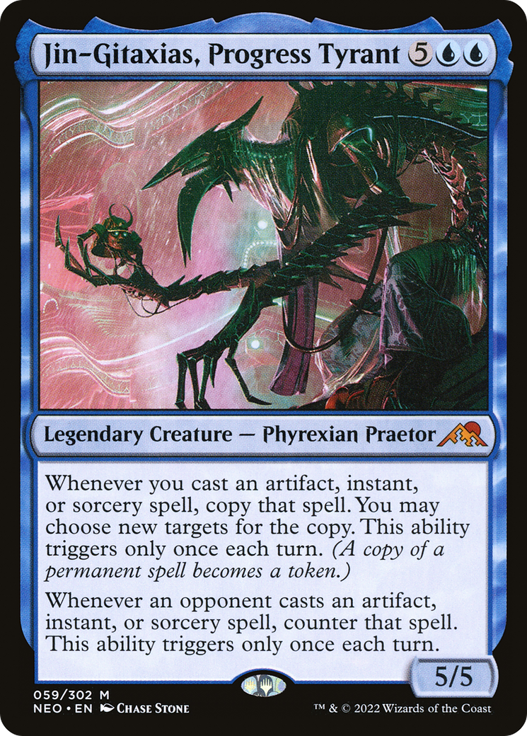 Jin-Gitaxias, Progress Tyrant (NEO-059) - [Kamigawa: Neon Dynasty] Foil