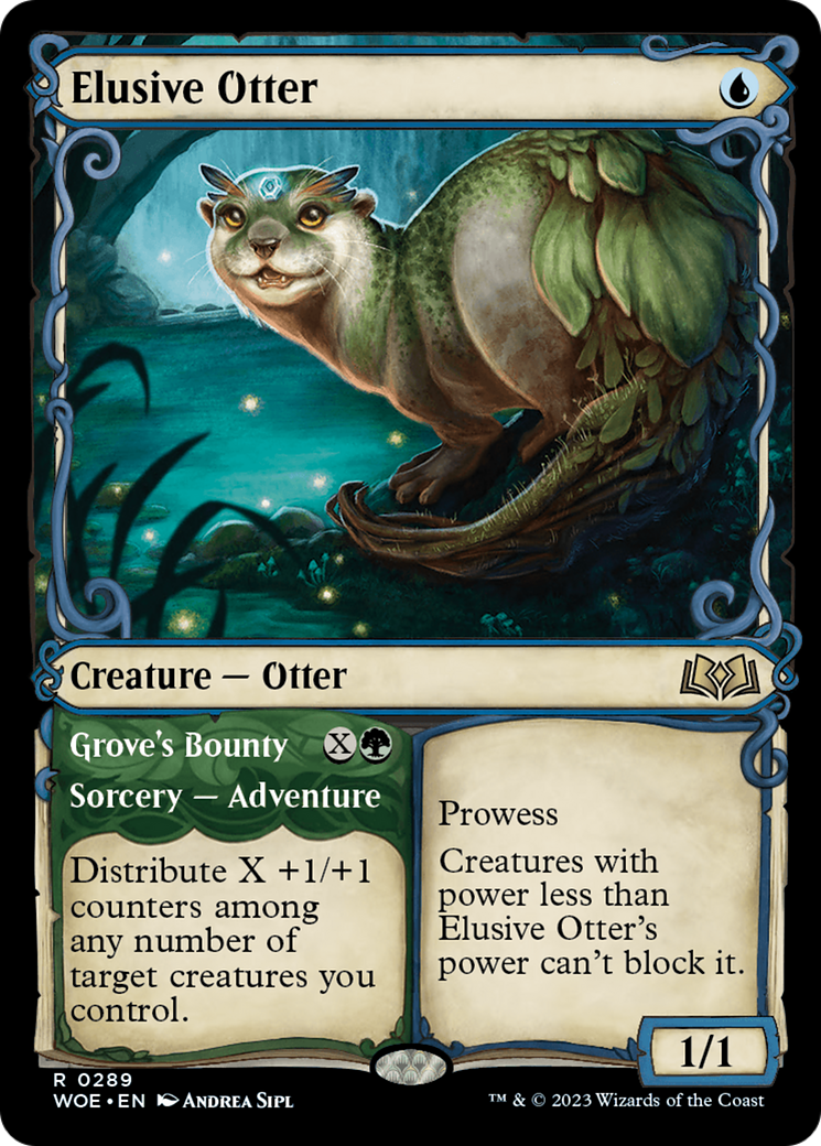 Elusive Otter (Showcase) (WOE-289) - [Wilds of Eldraine]: (Showcase) Foil