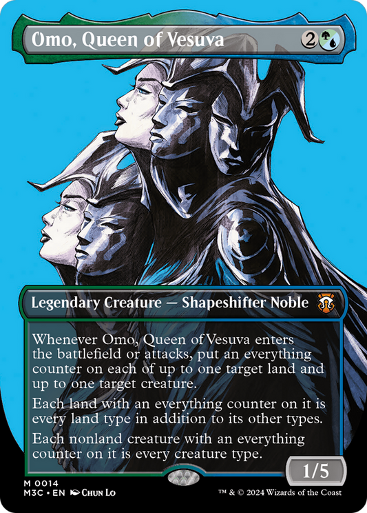 Omo, Queen of Vesuva (Borderless) (M3C-014) - [Modern Horizons 3 Commander] (Borderless)