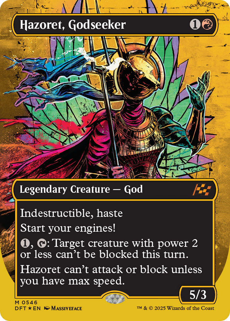 Hazoret, Godseeker (Borderless) (First-Place Foil) (DFT-546) - [Aetherdrift] Foil